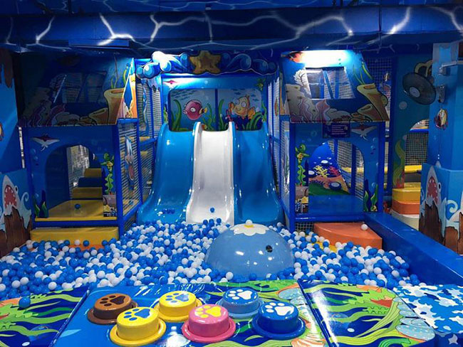 Ocean themed indoor play area 